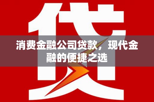 阳明消费金融公司贷款，现代金融的便捷之选